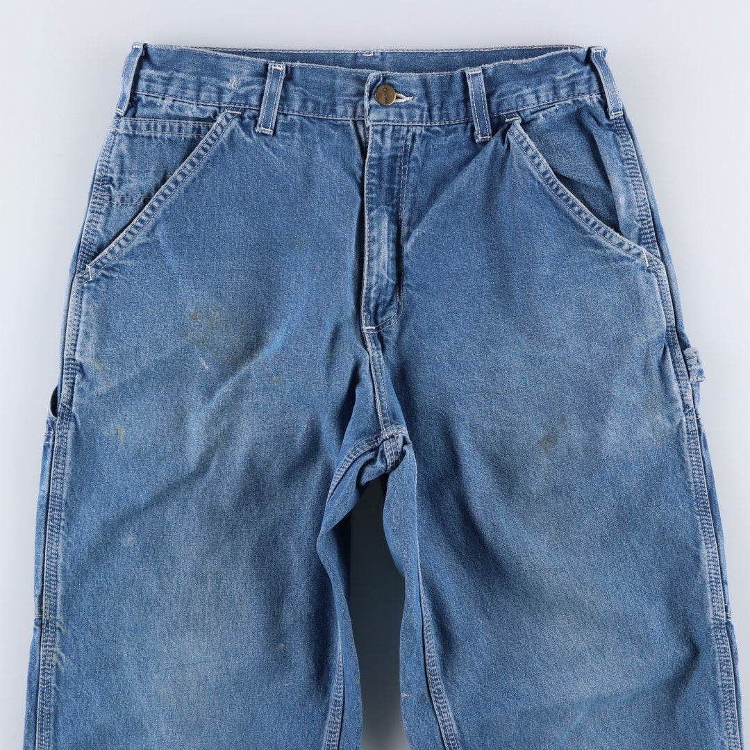 Carhartt denim painter pants, men's size W30 (approx.) cotton blue type Vintage Second Hand
