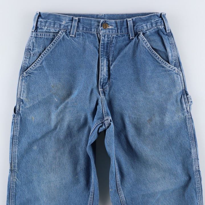 Carhartt denim painter pants, men's size W30 (approx.) cotton blue type Vintage Second Hand