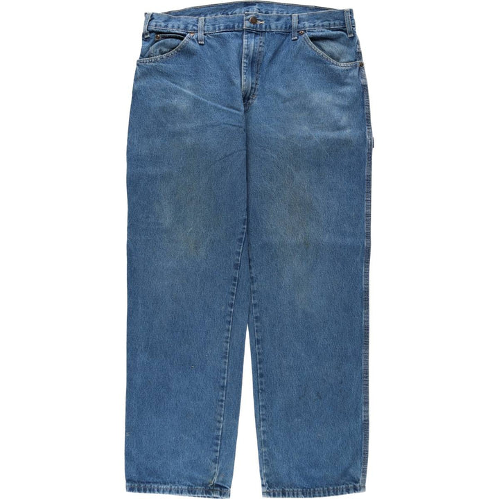 Dickies denim painter pants for men, equivalent to W37 cotton blue type Vintage Second Hand