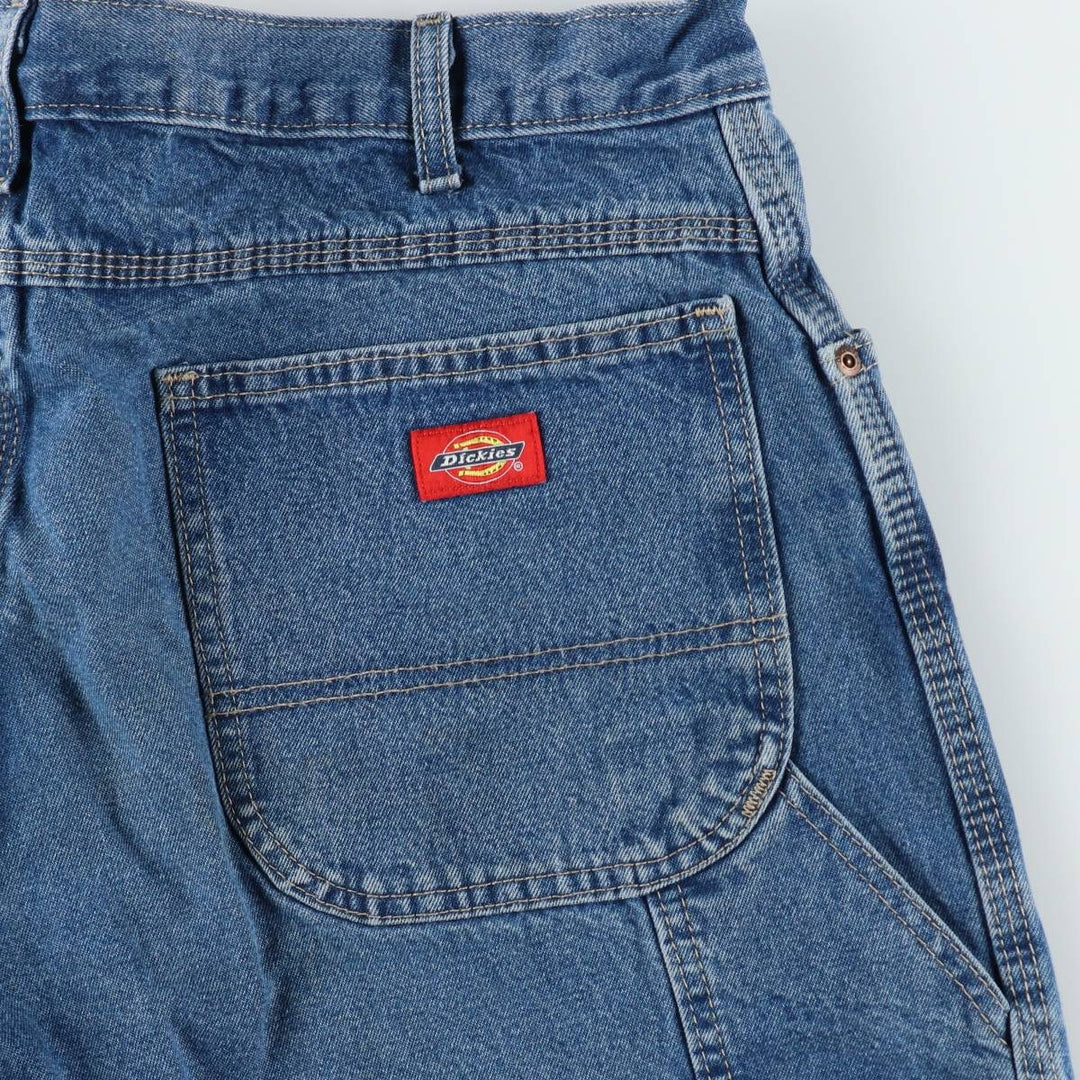 Dickies denim painter pants for men, equivalent to W37 cotton blue type Vintage Second Hand