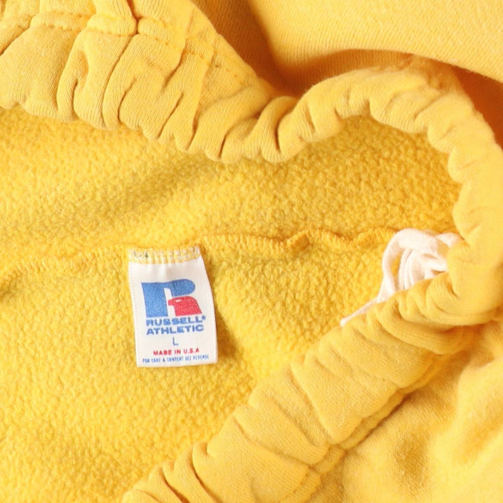 90'S Russell sweatpants, made in USA, men's size L, vintage polyester yellow type Vintage Second Hand