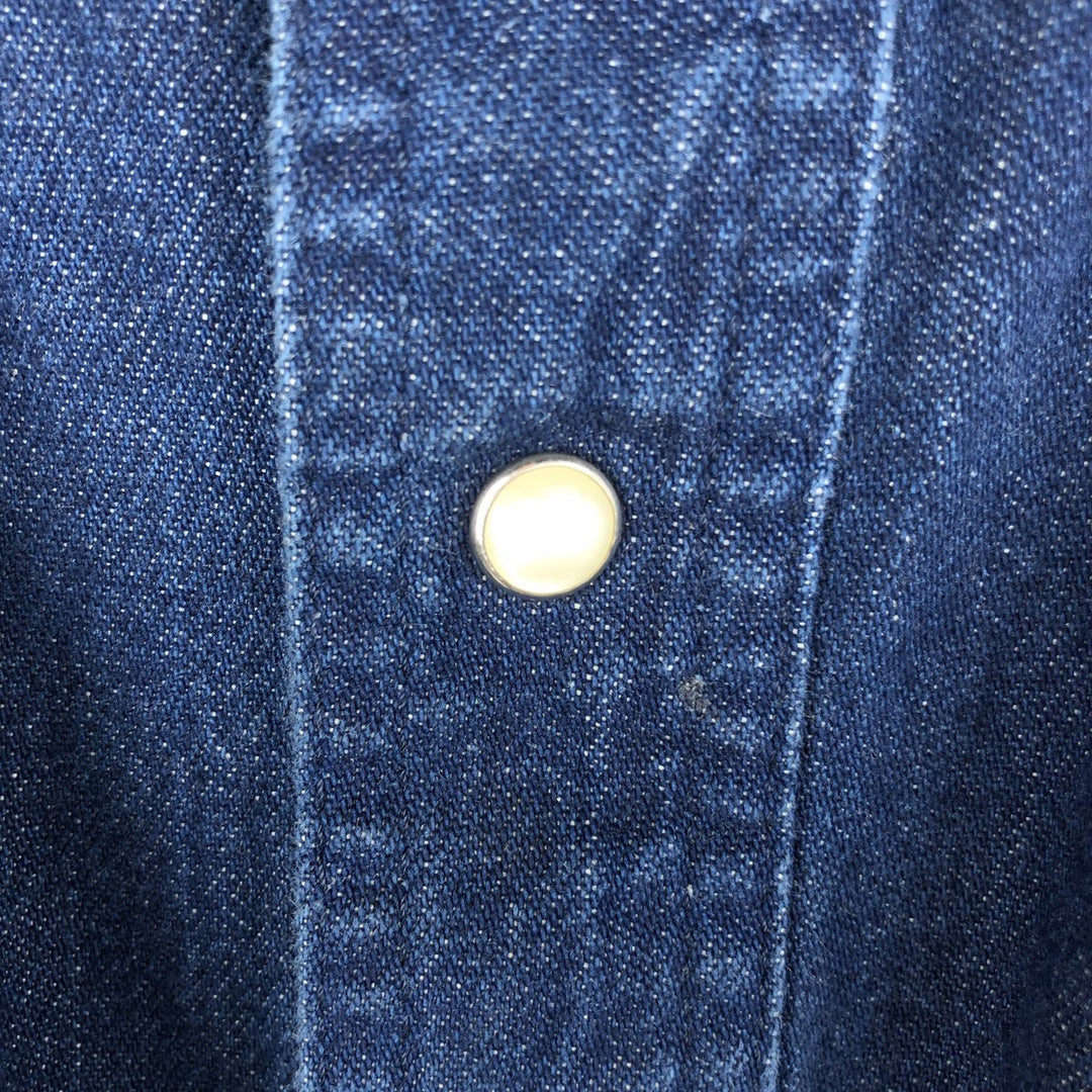 Carhartt Relaxed Fit Long-Sleeve Denim Western Shirt, Men's Size XL (approx.) cotton blue type Vintage Second Hand