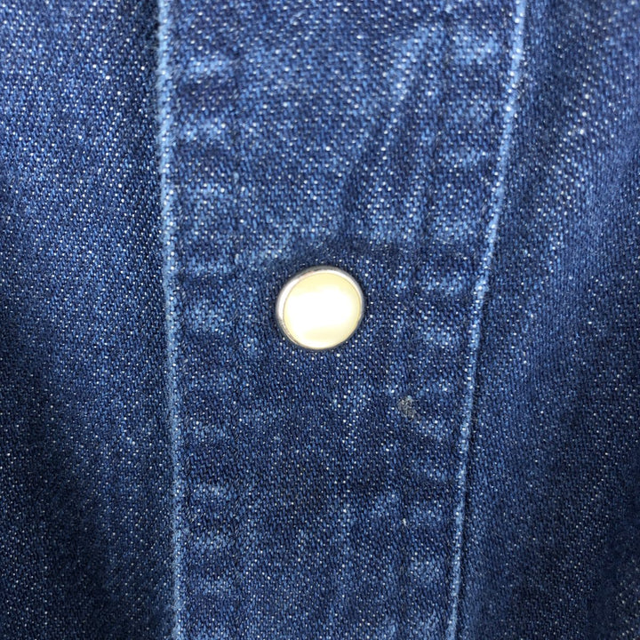 Carhartt Relaxed Fit Long-Sleeve Denim Western Shirt, Men's Size XL (approx.) cotton blue type Vintage Second Hand