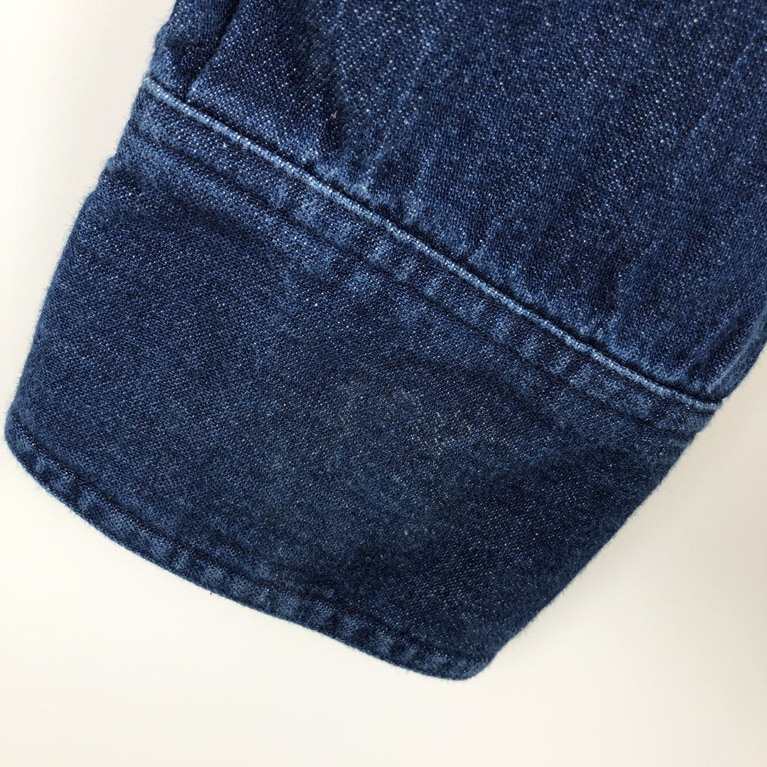 Carhartt Relaxed Fit Long-Sleeve Denim Western Shirt, Men's Size XL (approx.) cotton blue type Vintage Second Hand