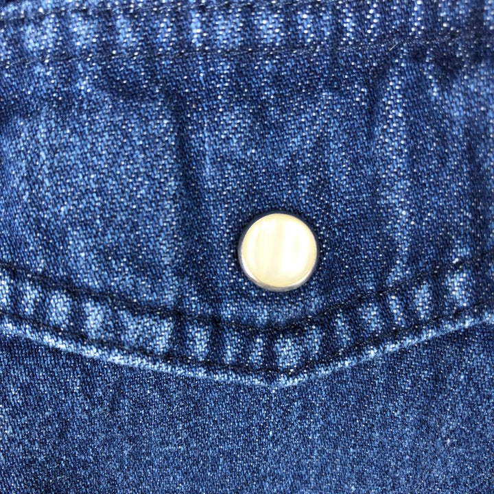 Carhartt Relaxed Fit Long-Sleeve Denim Western Shirt, Men's Size XL (approx.) cotton blue type Vintage Second Hand