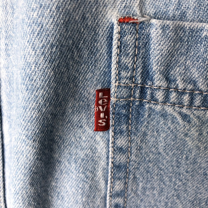 90'S Levi's Long Sleeve Denim Shirt, Men's XL, Vintage cotton blue type Vintage Second Hand