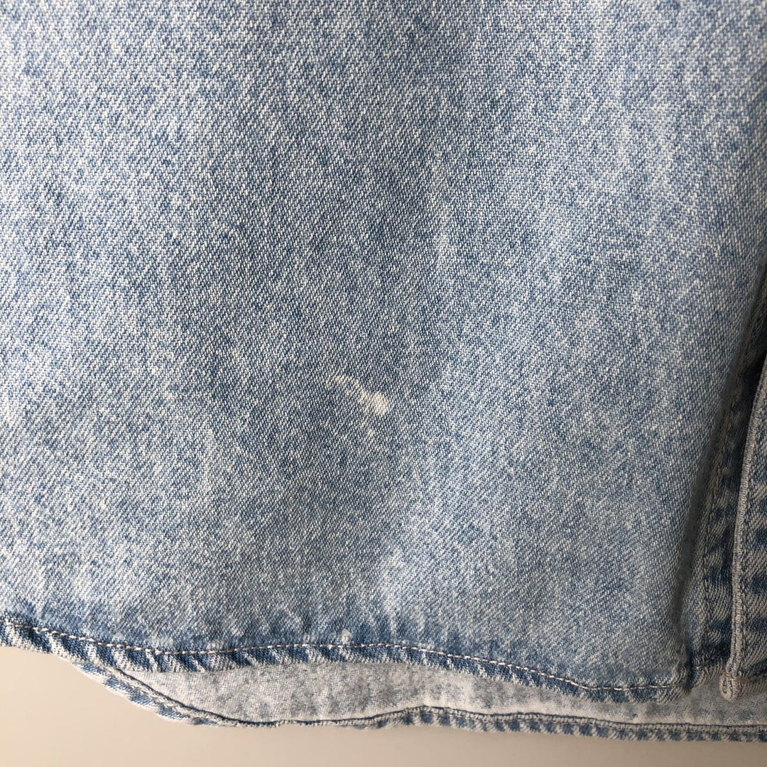90'S Levi's Long Sleeve Denim Shirt, Men's XL, Vintage cotton blue type Vintage Second Hand