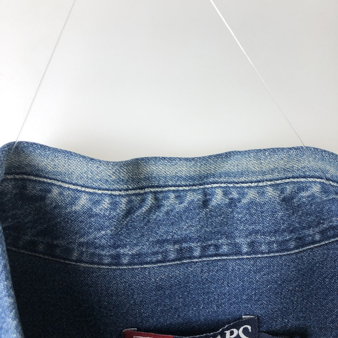 Ralph Lauren CHAPS Long Sleeve Button Down Denim Shirt Men's XL cotton blue type Vintage Second Hand