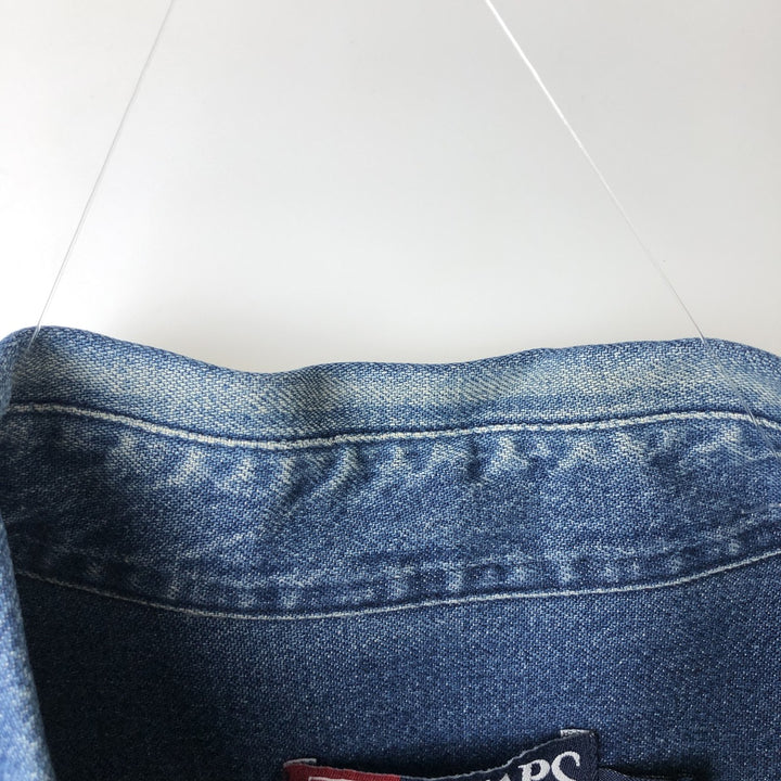 Ralph Lauren CHAPS Long Sleeve Button Down Denim Shirt Men's XL cotton blue type Vintage Second Hand