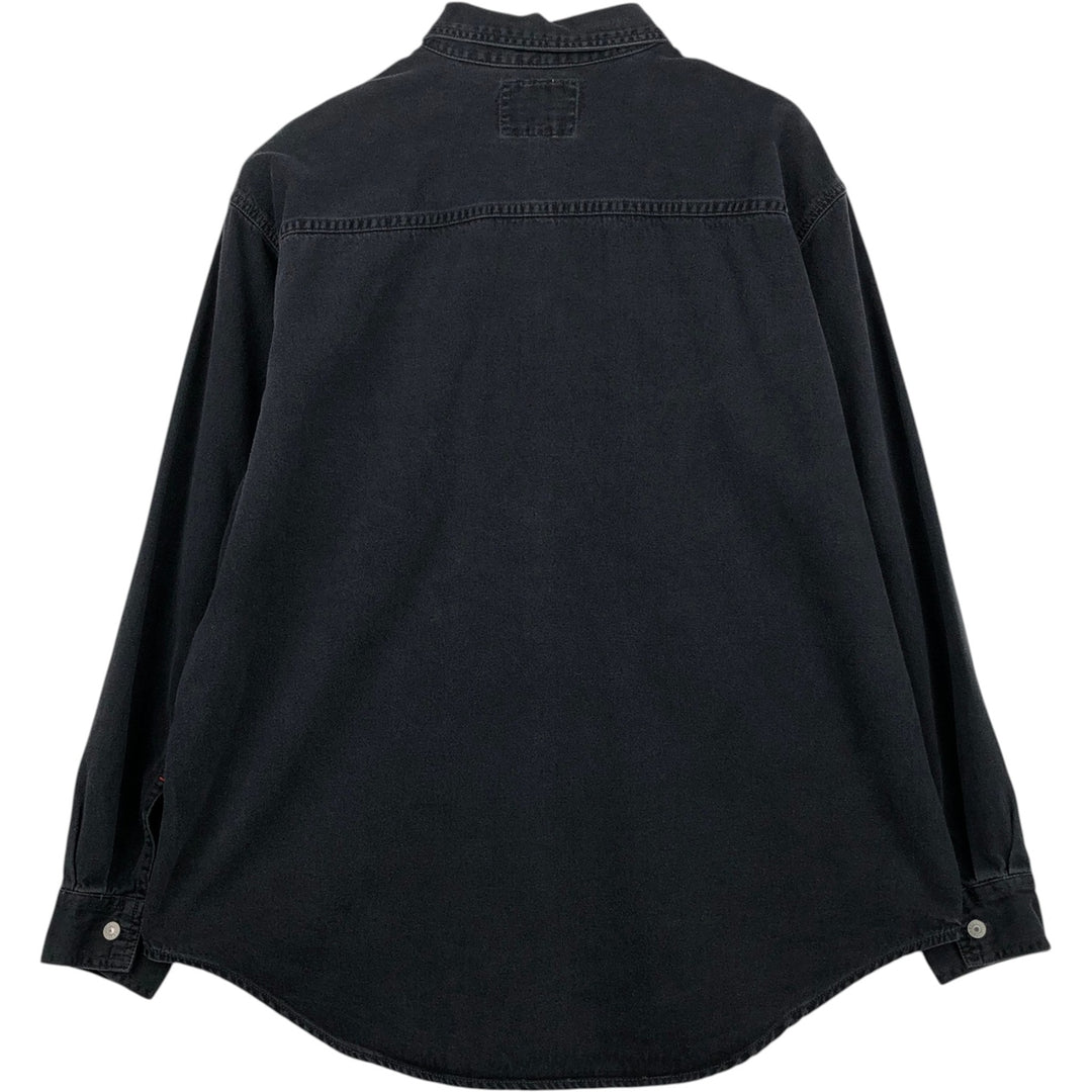 90'S Levi's RED TAB Long-Sleeve Black Denim Shirt, Men's Size XL (Equivalent), Vintage cotton black type Vintage Second Hand