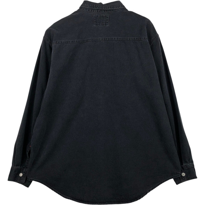 90'S Levi's RED TAB Long-Sleeve Black Denim Shirt, Men's Size XL (Equivalent), Vintage cotton black type Vintage Second Hand