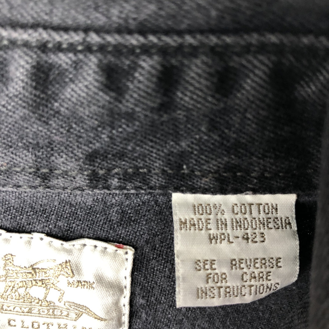 90'S Levi's RED TAB Long-Sleeve Black Denim Shirt, Men's Size XL (Equivalent), Vintage cotton black type Vintage Second Hand