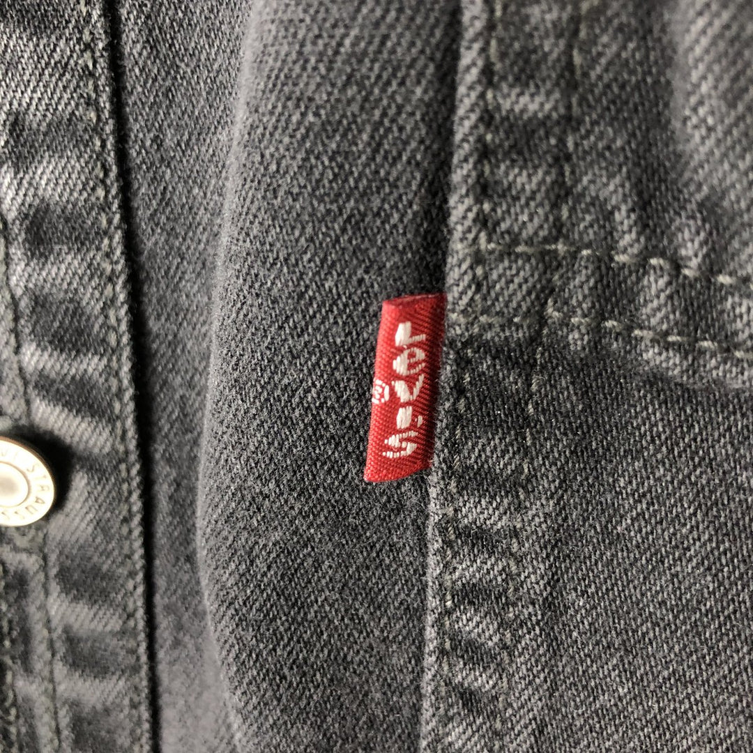 90'S Levi's RED TAB Long-Sleeve Black Denim Shirt, Men's Size XL (Equivalent), Vintage cotton black type Vintage Second Hand