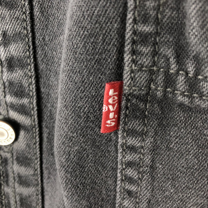 90'S Levi's RED TAB Long-Sleeve Black Denim Shirt, Men's Size XL (Equivalent), Vintage cotton black type Vintage Second Hand