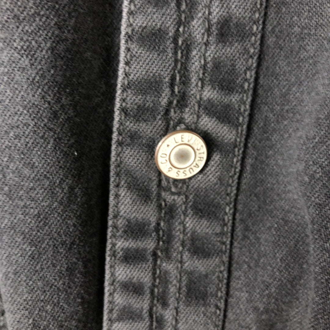 90'S Levi's RED TAB Long-Sleeve Black Denim Shirt, Men's Size XL (Equivalent), Vintage cotton black type Vintage Second Hand