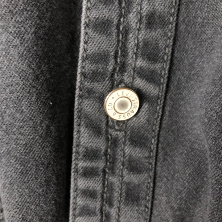 90'S Levi's RED TAB Long-Sleeve Black Denim Shirt, Men's Size XL (Equivalent), Vintage cotton black type Vintage Second Hand