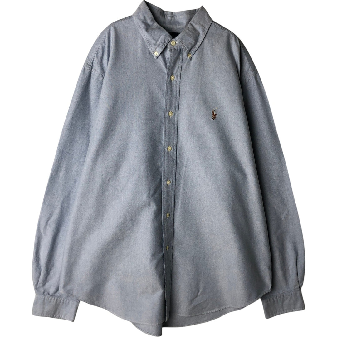 Ralph Lauren Classic Fit Long Sleeve Button Down Shirt Men's XL cotton Blue type light blue Vintage Second Hand