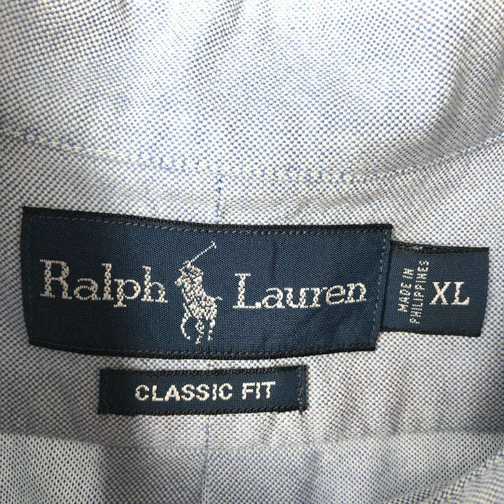 Ralph Lauren Classic Fit Long Sleeve Button Down Shirt Men's XL cotton Blue type light blue Vintage Second Hand