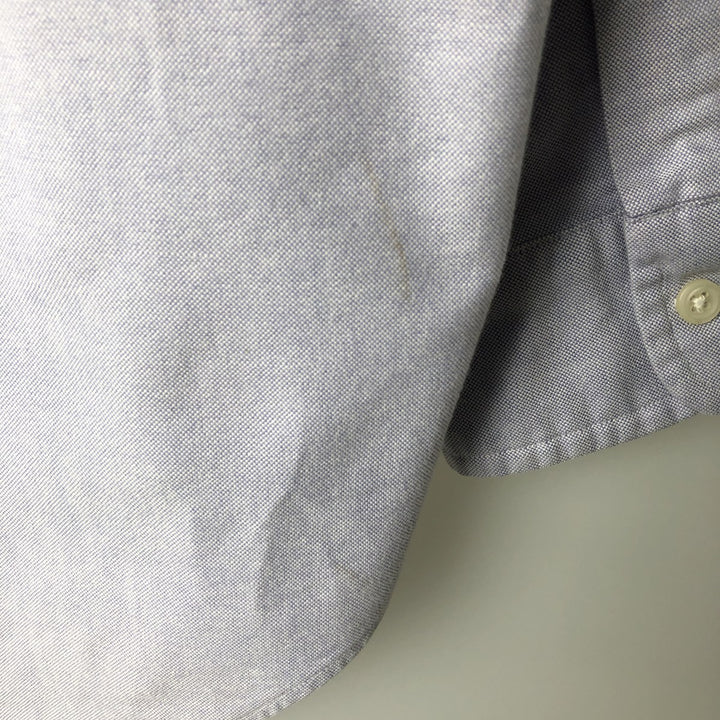 Ralph Lauren YARMOUTH long sleeve button down shirt, men's size M cotton blue type Vintage Second Hand