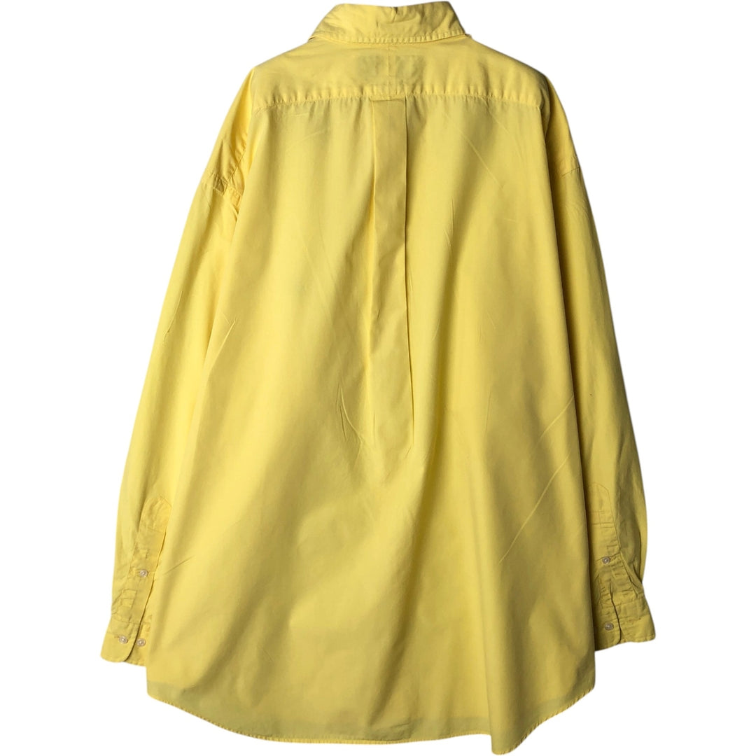 Ralph Lauren YARMOUTH long sleeve button down shirt, men's XL size cotton yellow type Vintage Second Hand