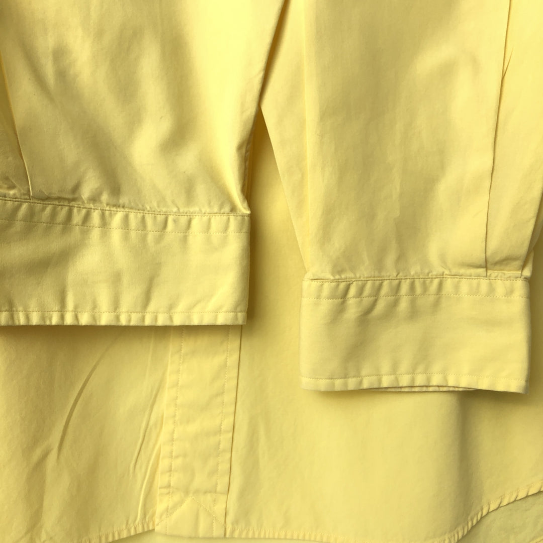 Ralph Lauren YARMOUTH long sleeve button down shirt, men's XL size cotton yellow type Vintage Second Hand