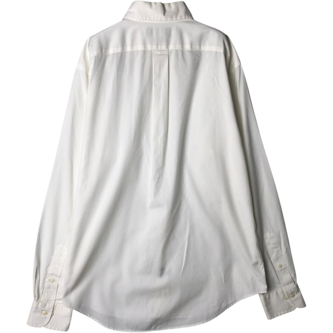 Ralph Lauren long-sleeved button-down shirt, men's size M (approx.) cotton white type Vintage Second Hand