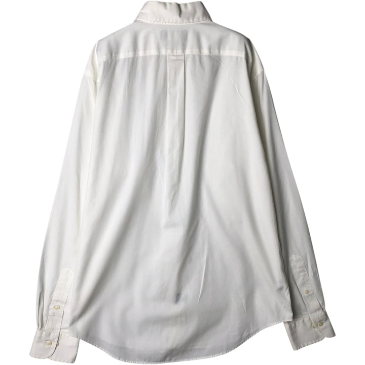 Ralph Lauren long-sleeved button-down shirt, men's size M (approx.) cotton white type Vintage Second Hand