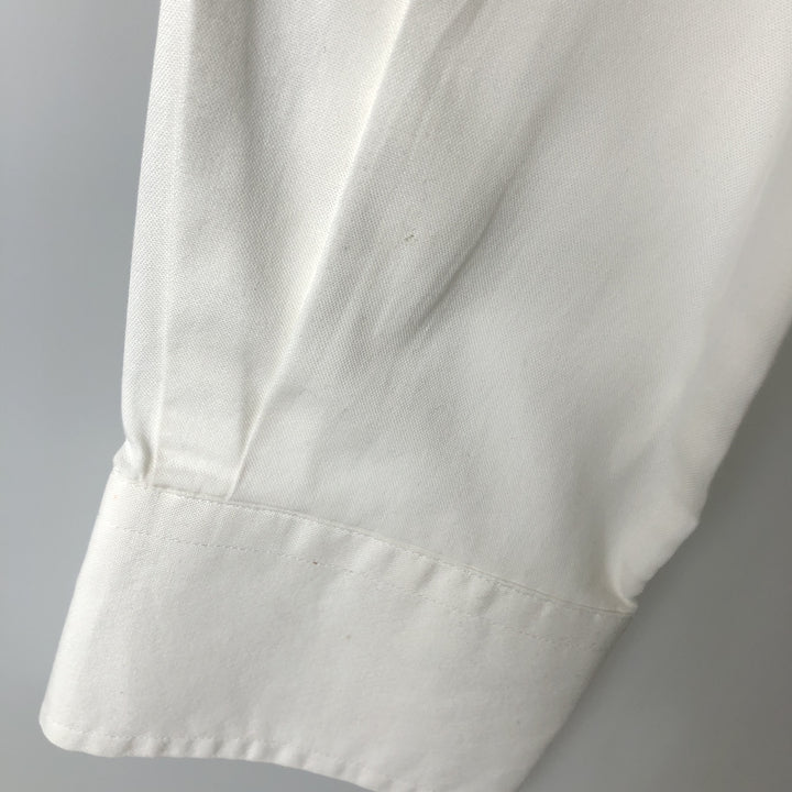 Ralph Lauren long-sleeved button-down shirt, men's size M (approx.) cotton white type Vintage Second Hand