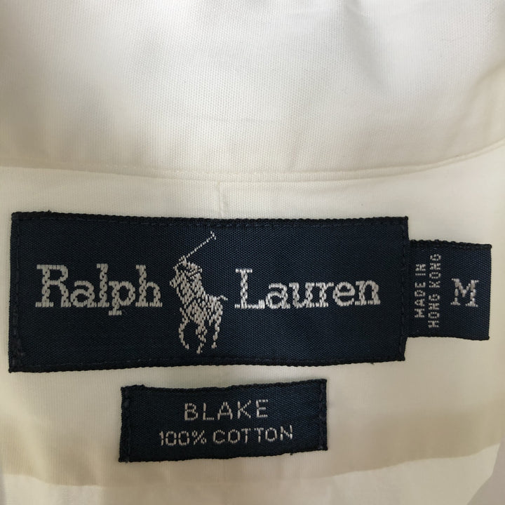 Ralph Lauren BLAKE long sleeve button down shirt, men's size M cotton white type Vintage Second Hand