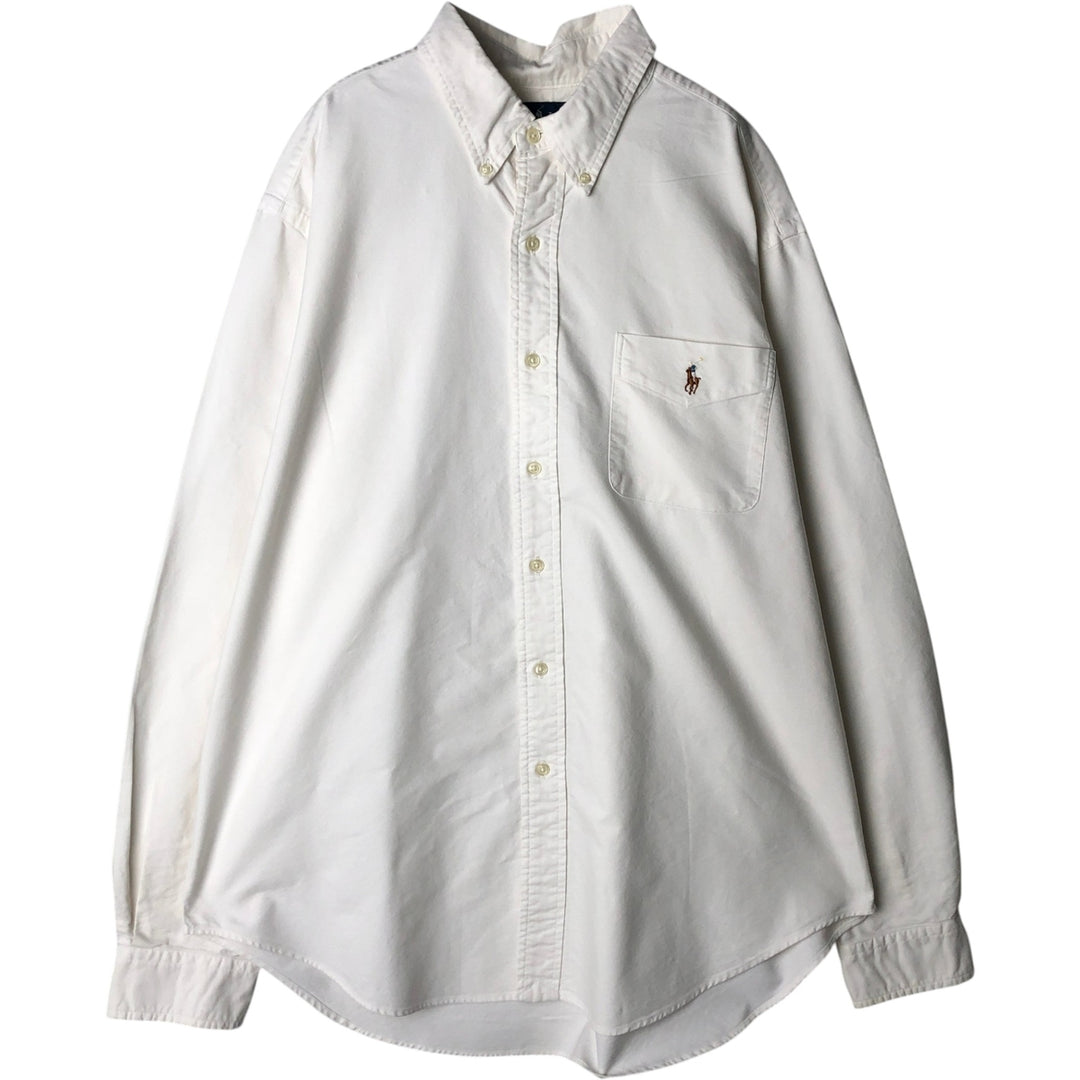 Ralph Lauren Classic Fit Long Sleeve Button Down Shirt Men's XL cotton white type Vintage Second Hand