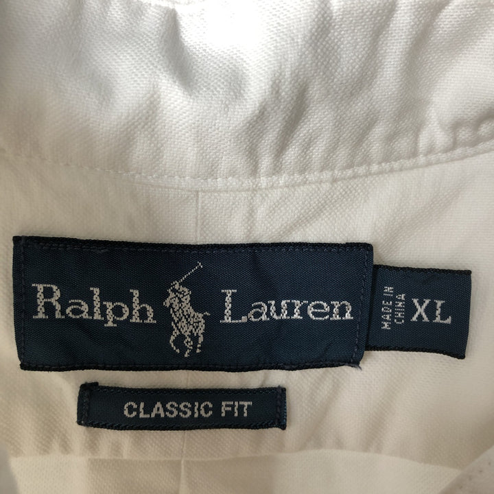 Ralph Lauren Classic Fit Long Sleeve Button Down Shirt Men's XL cotton white type Vintage Second Hand