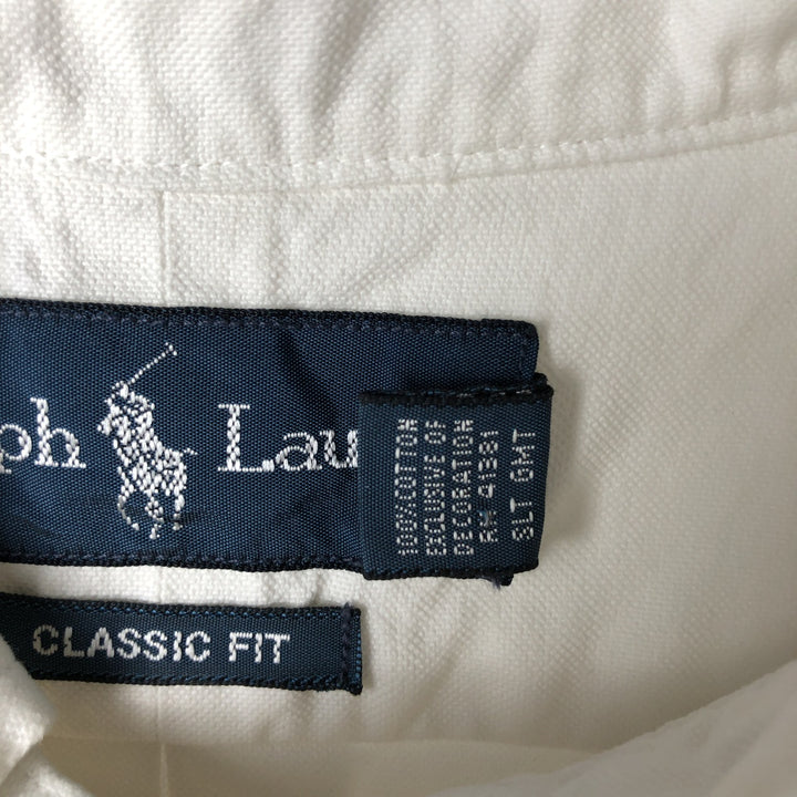 Ralph Lauren Classic Fit Long Sleeve Button Down Shirt Men's XL cotton white type Vintage Second Hand