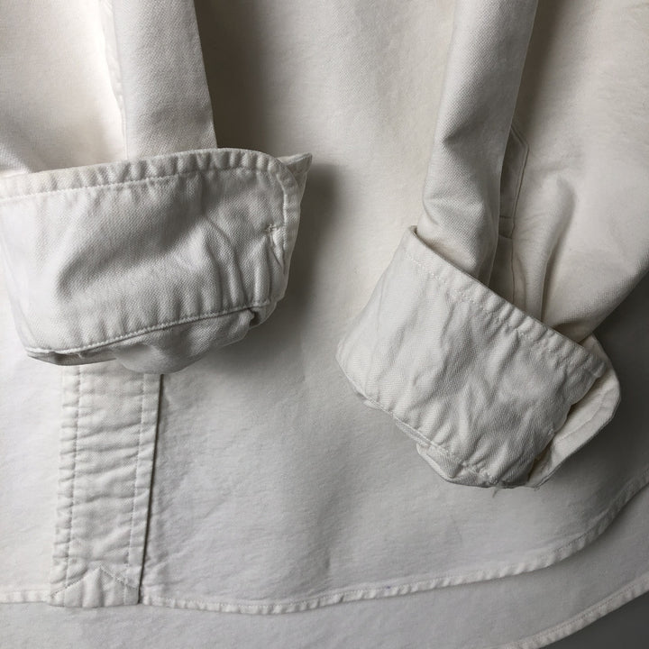 Ralph Lauren Classic Fit Long Sleeve Button Down Shirt Men's XL cotton white type Vintage Second Hand