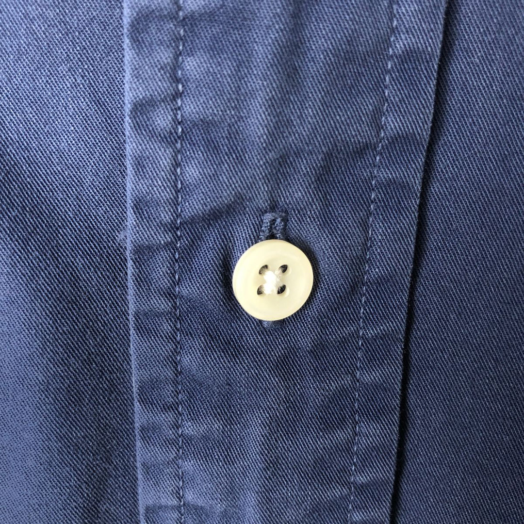 Ralph Lauren Classic Fit Long Sleeve Button Down Shirt Men's XL cotton navy blue type Vintage Second Hand