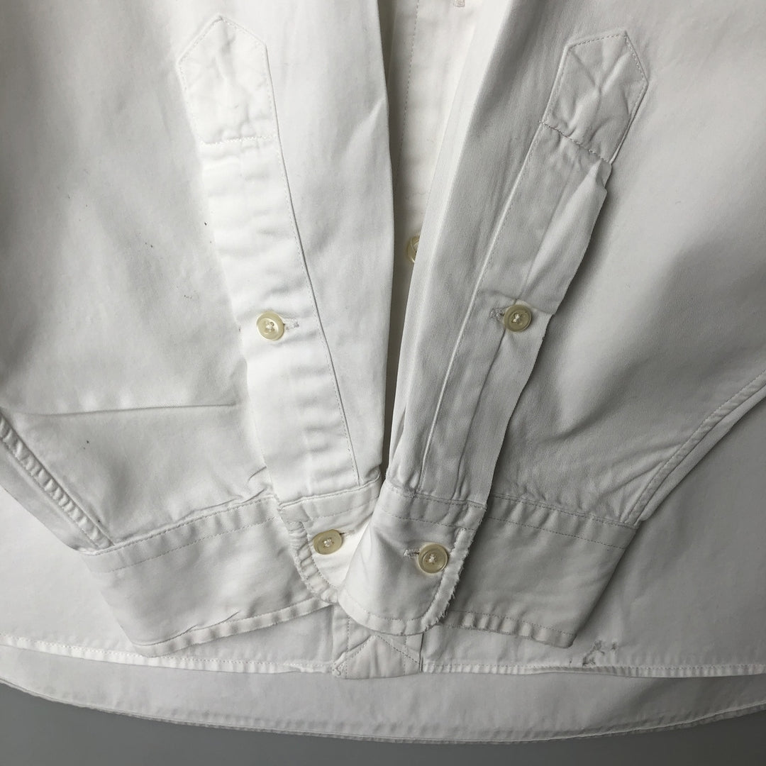 Ralph Lauren Classic Fit Long Sleeve Button Down Shirt, Men's Size L cotton white type Vintage Second Hand