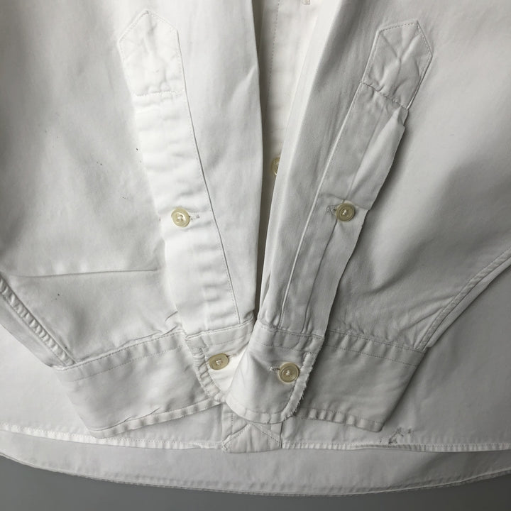 Ralph Lauren Classic Fit Long Sleeve Button Down Shirt, Men's Size L cotton white type Vintage Second Hand