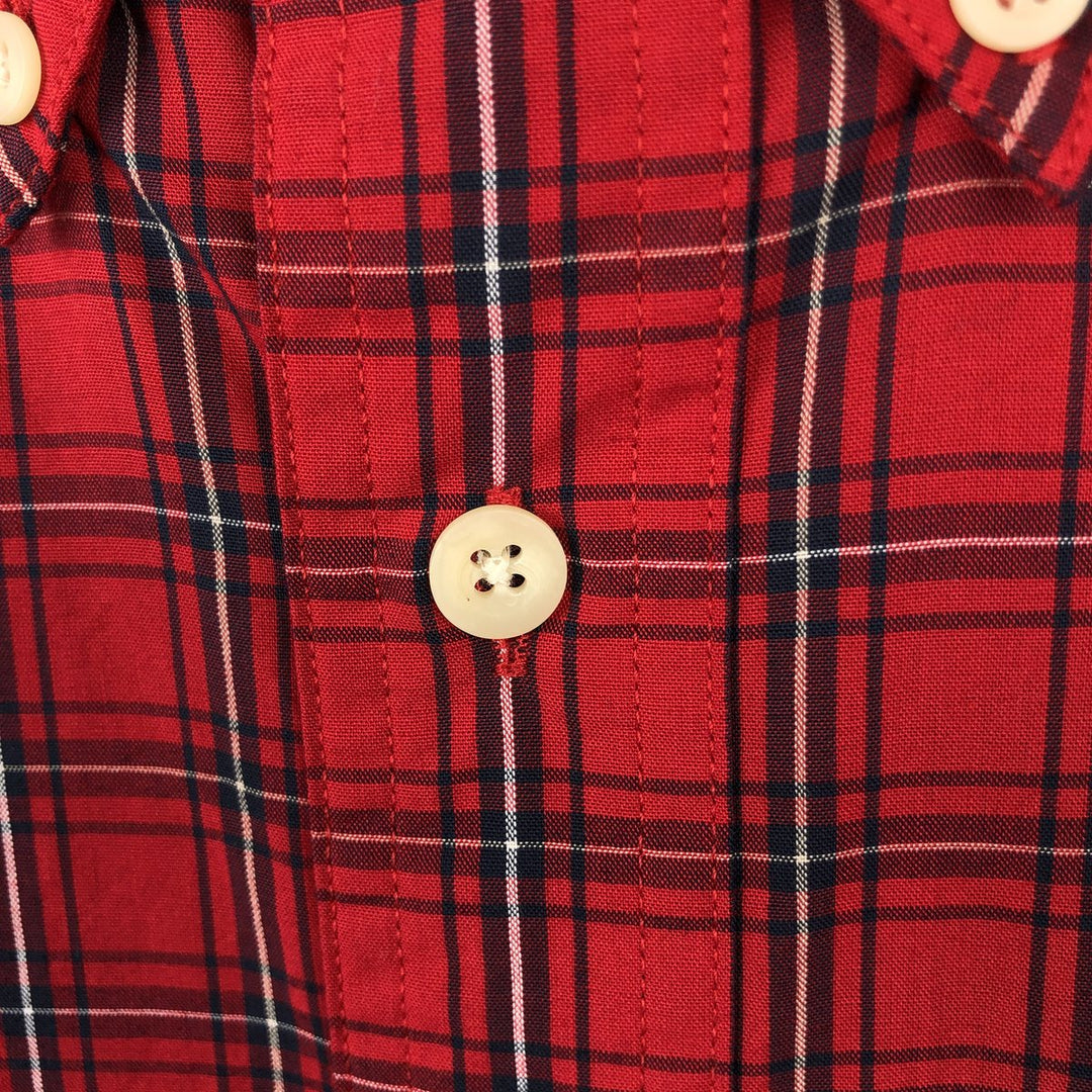 Ralph Lauren Chaps long-sleeved button-down check shirt, men's size XL cotton red type Vintage Second Hand