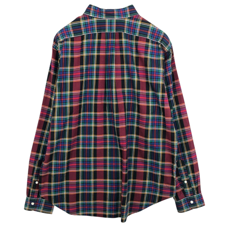 Ralph Lauren Classic Fit Tartan Check Long Sleeve Button-Down Check Shirt, Men's Size XL cotton red type Vintage Second Hand