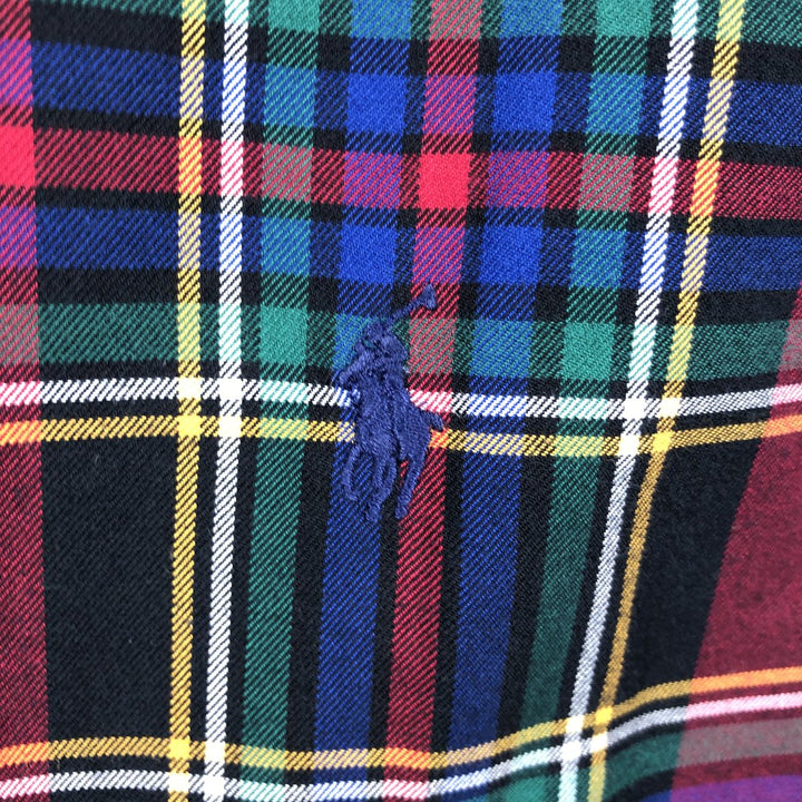 Ralph Lauren Classic Fit Tartan Check Long Sleeve Button-Down Check Shirt, Men's Size XL cotton red type Vintage Second Hand