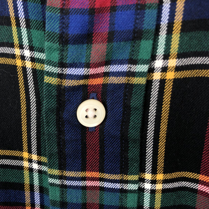 Ralph Lauren Classic Fit Tartan Check Long Sleeve Button-Down Check Shirt, Men's Size XL cotton red type Vintage Second Hand