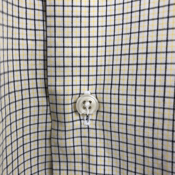 Ralph Lauren LAUREN Long-Sleeve Button-Down Check Shirt, Men's Size L (approx.) cotton white type Vintage Second Hand