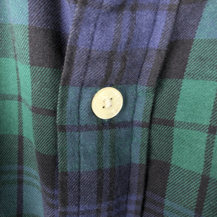 2000'S Ralph Lauren Jeans Co. Blackwatch check long-sleeved button-down check shirt, men's size XL (approx.) cotton navy blue type Vintage Second Hand