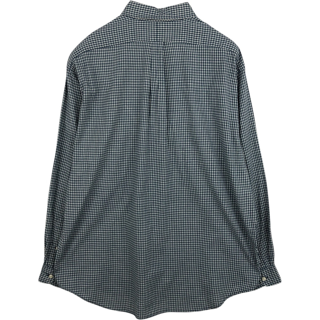 Ralph Lauren BLAKE long sleeve button down check shirt, men's XL size cotton white type Vintage Second Hand