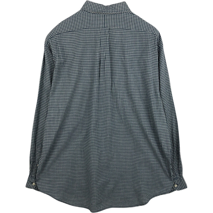 Ralph Lauren BLAKE long sleeve button down check shirt, men's XL size cotton white type Vintage Second Hand