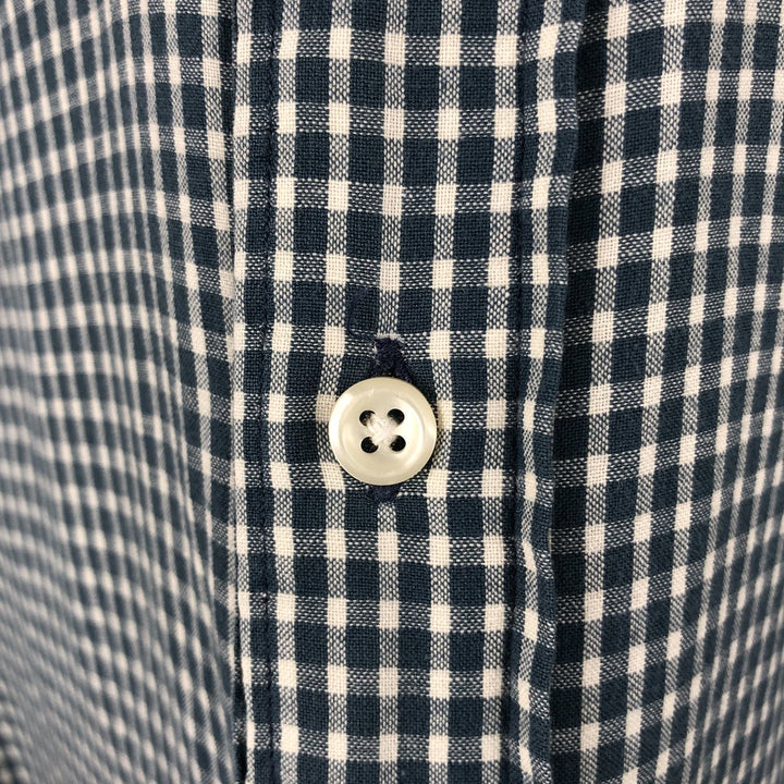 Ralph Lauren BLAKE long sleeve button down check shirt, men's XL size cotton white type Vintage Second Hand