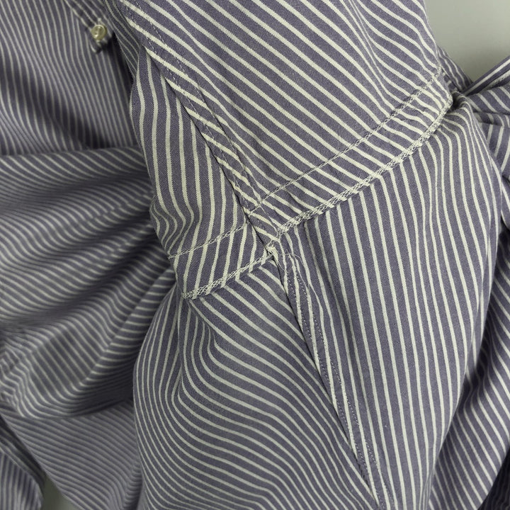 Ralph Lauren Classic Fit Long Sleeve Button Down Striped Shirt, Men's Size L cotton purple type Vintage Second Hand