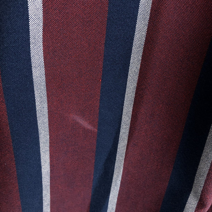 Ralph Lauren long sleeve button down striped shirt, men's size L cotton wine-red Vintage Second Hand