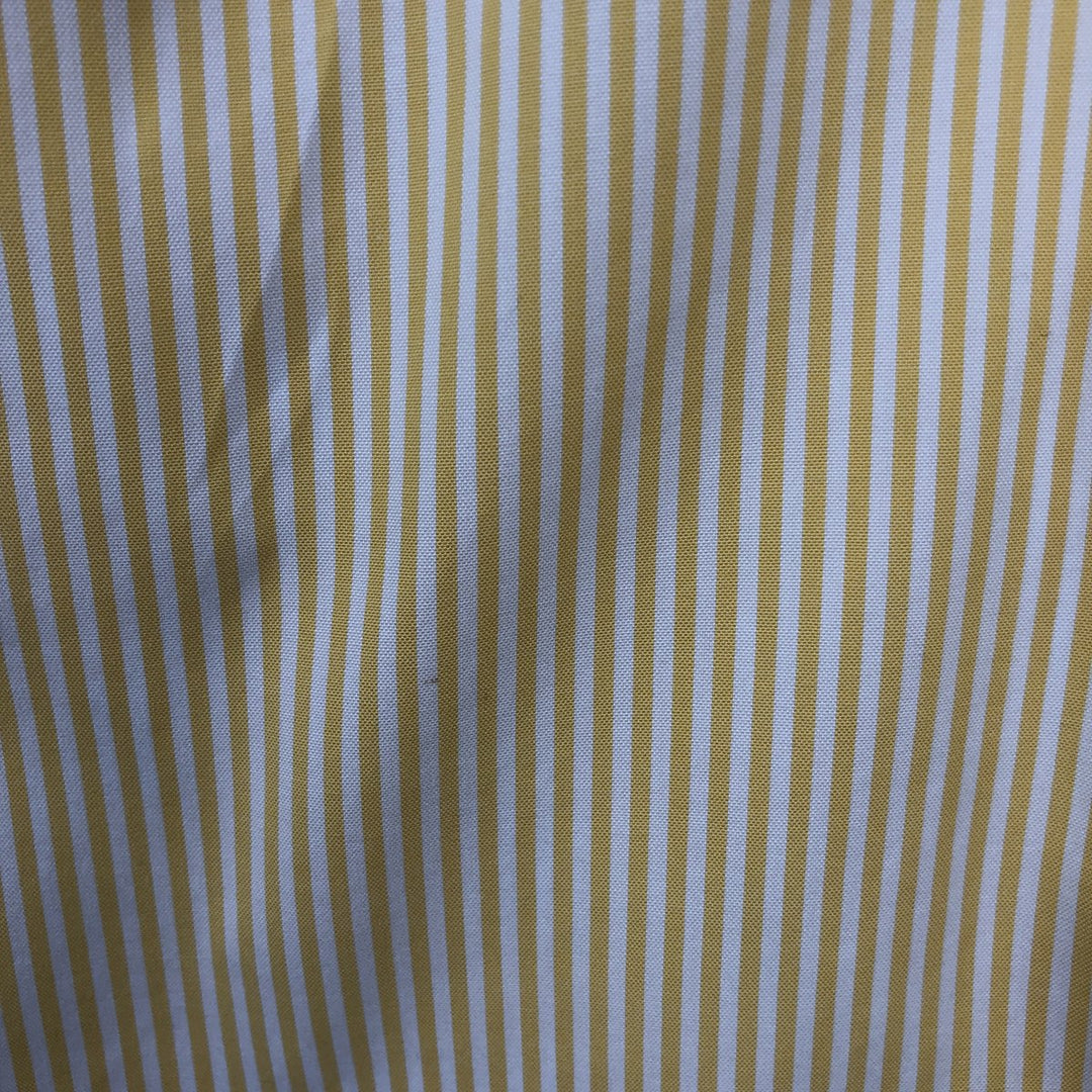 Ralph Lauren YARMOUTH Long Sleeve Button-Down Striped Shirt, Men's Size L cotton yellow type Vintage Second Hand