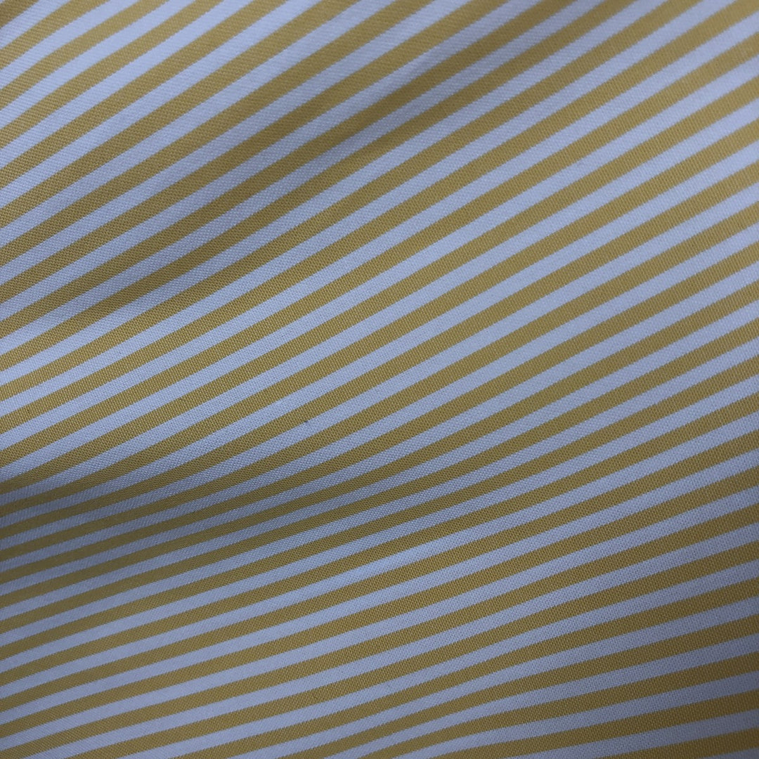 Ralph Lauren YARMOUTH Long Sleeve Button-Down Striped Shirt, Men's Size L cotton yellow type Vintage Second Hand