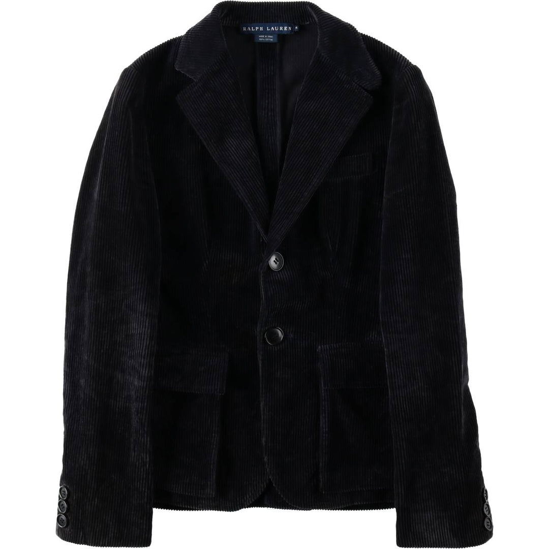 Ralph Lauren corduroy tailored jacket, women's size M (approx.) cotton navy blue type Vintage Second Hand